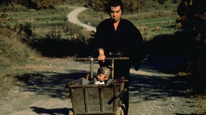 Ogami Ittō pushes baby cart