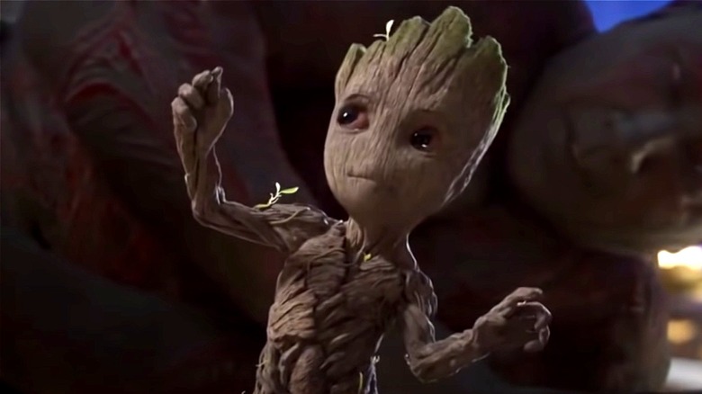 Baby Groot dancing to Mr. Blue Sky by ELO
