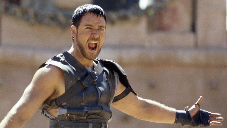Russell Crowe fighting in Gladiator
