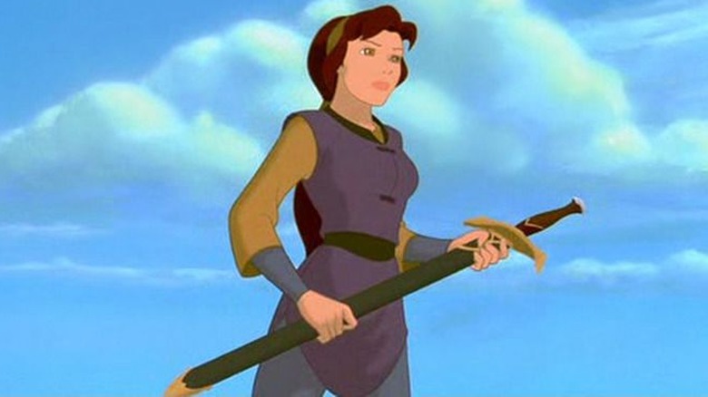 Kayley with Excalibur in Quest for Camelot