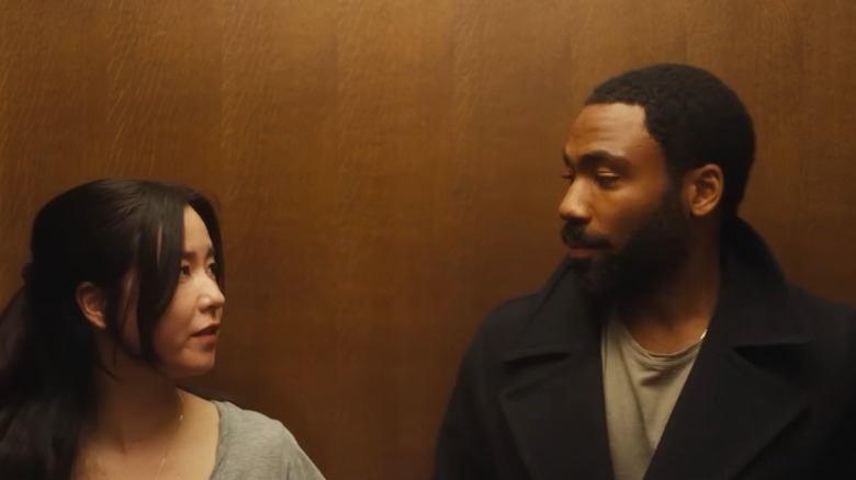 Mr. & Mrs. Smith, meeting in the elevator