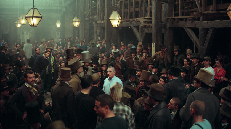 Martin Scorsese on the set of Gangs of New York