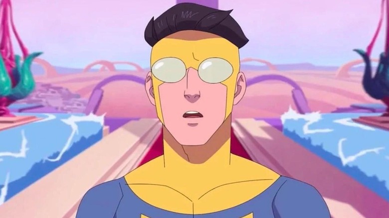 Invincible looks in awe and fear in Invincible