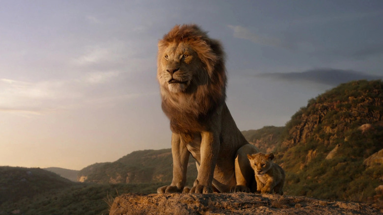 Mufasa and Simba in The Lion King 2019