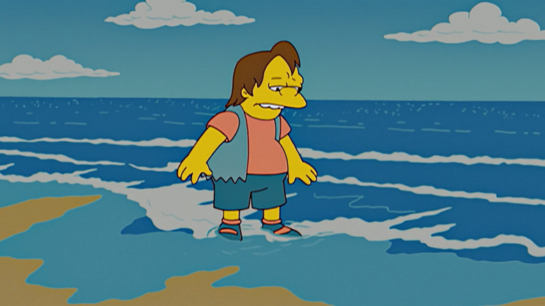 The Simpsons, Nelson crying at the beach