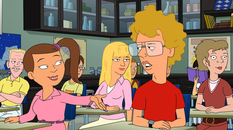 Deborah talks to Napoleon in the chapter, a scene from Napoleon Dynamite.