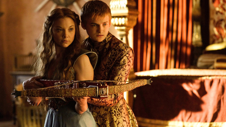 Natalie Dormer and Jack Gleeson in Game of Thrones