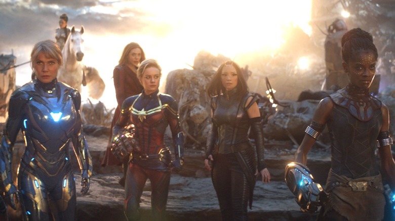Gwenyth Paltrow, Brie Larson, Letitia Wright, Elizabeth Olsen and Pom Klementieff
