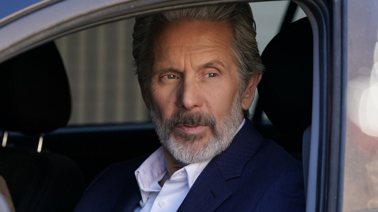 Gary Cole's Alden Parker in a car on NCIS