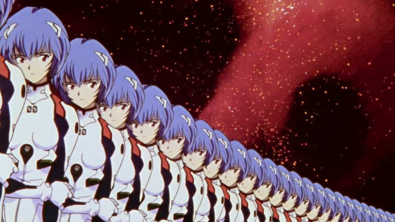 Rei Ayanami clones extending to infinity