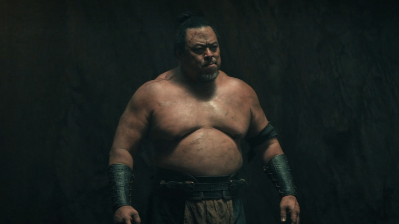The Boulder looking confused in a battle arena in Avatar: The Last Airbender