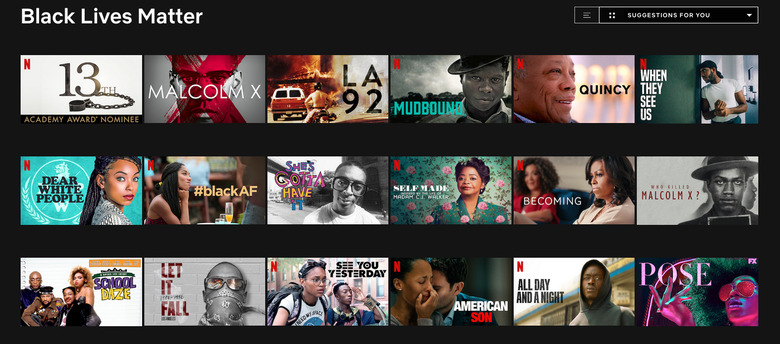 Netflix Black Lives Matter Collection
