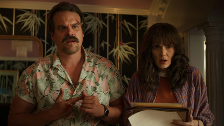 David Harbour and Winona Ryder in Stranger Things