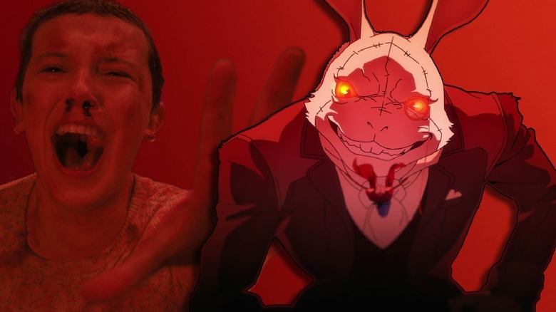 Eleven from Stranger Things and White Rabbit from Devil May Cry together