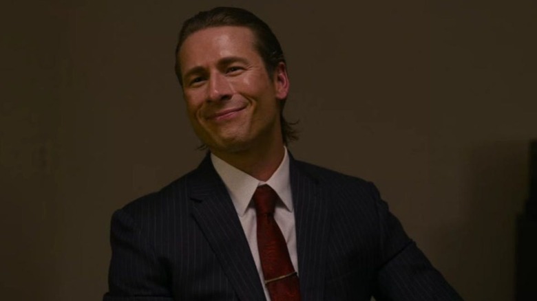 Hit Man Glen Powell Patrick Bateman American Psycho reference