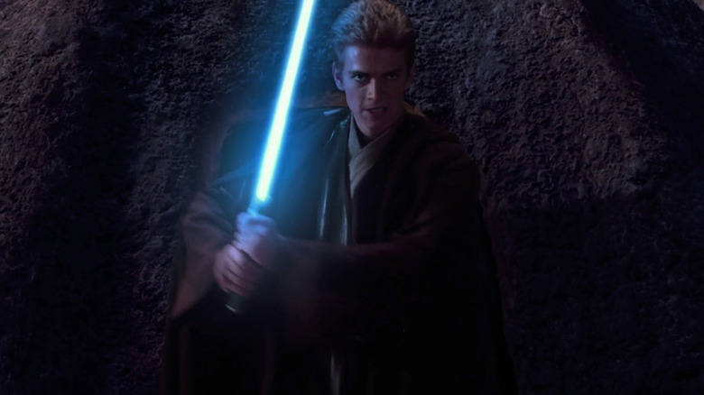 2002 New Star Wars Attack The Clones Anakin Skywalker Sound & Light Lightsaber 