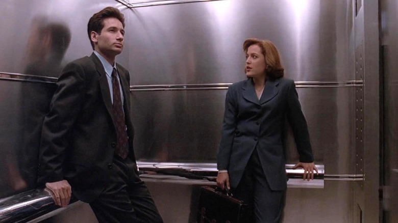 David Duchovny and Gillian Anderson in The X-Files