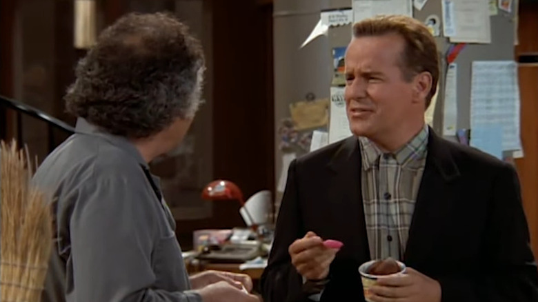 Bill (Phil Hartman) eating stolen gelato in NewsRadio