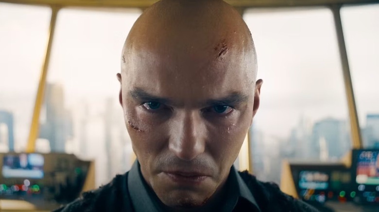 Nicholas Hoult as Lex Luthor looking infuriated in Superman (2025)