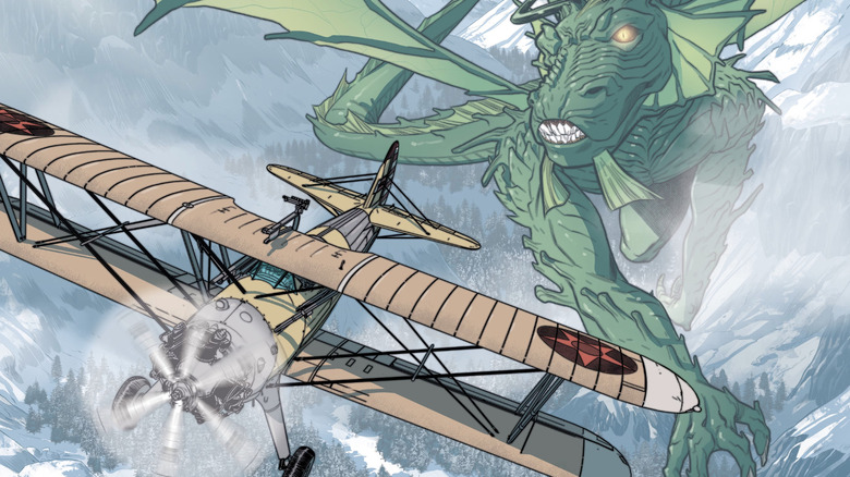 Page Nick Fury vs End Fang Foom, showing the dragon flowing a two -way