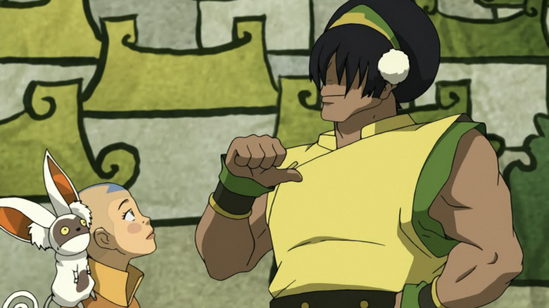 Avatar: The Last Airbender, Aang and Toph as depicted by a play
