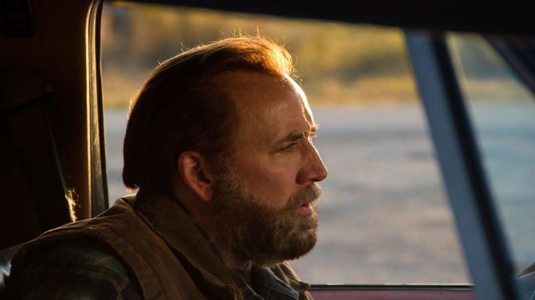 Nicolas Cage in a car in Joe