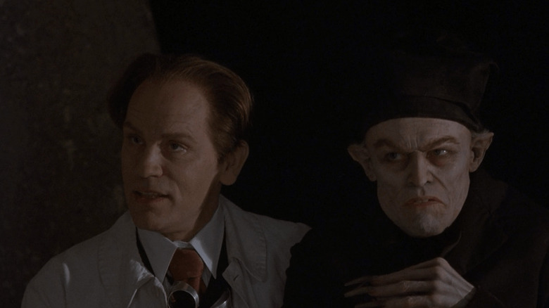 FW Murnau en Max Schreck op de set van Nosferatu in Shadow of the Vampire