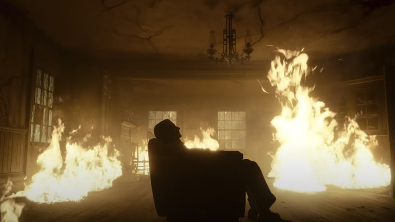 Cooper engulfed in flames