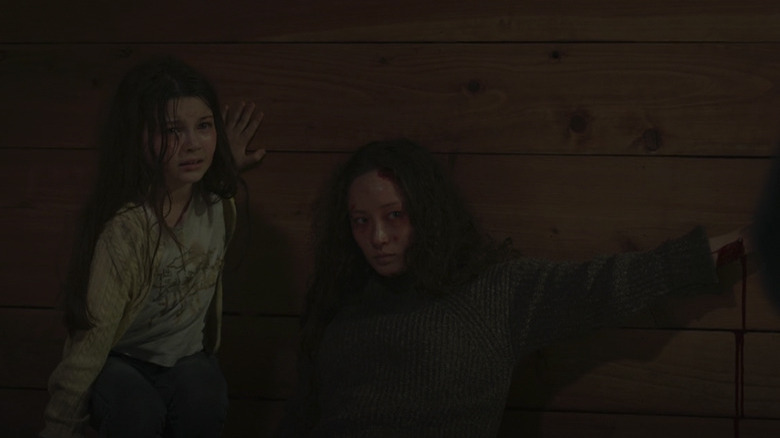 Havana Rose Liu and Mila Harris in No Exit