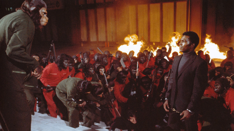 Conquest of the Planet of the Apes ending 