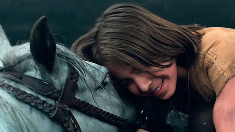 Noah Hathaway pleads with his horse in The Neverending Story