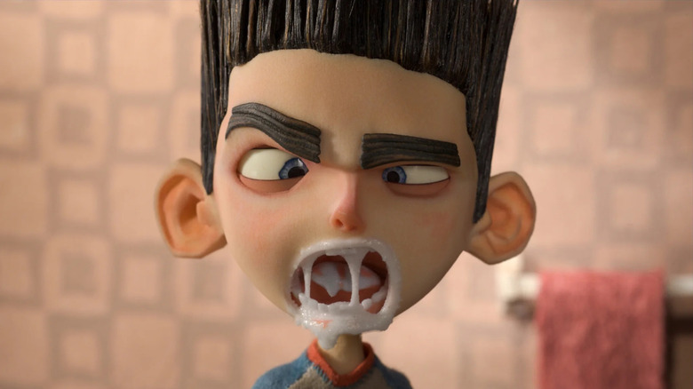 Kodi Smit-McPhee as Norman makes a funny face in ParaNorman