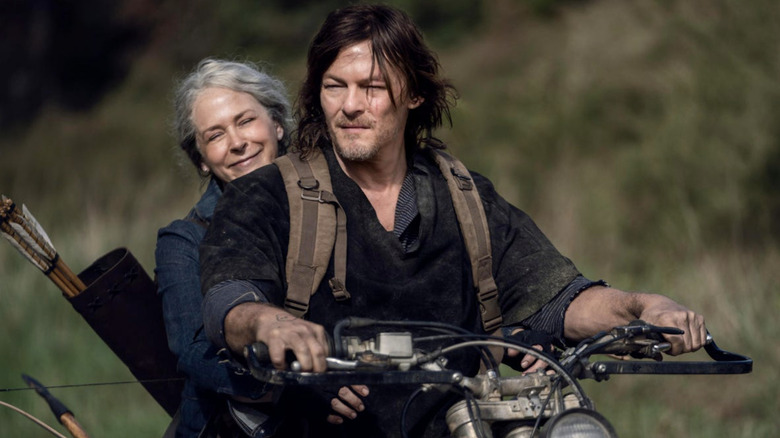 Melissa McBride and Norman Reedus on The Walking Dead