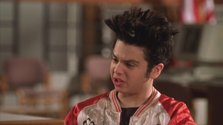 Samm Levine as Bruce in Not Another Teen Movie, his hair spiked very high