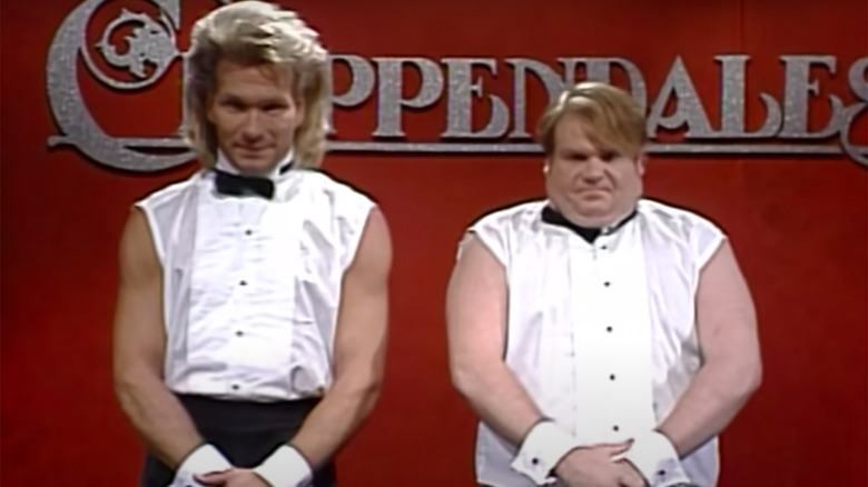 Saturday Night Live Chippendales Sketch Patrick Swayze Chris Farley