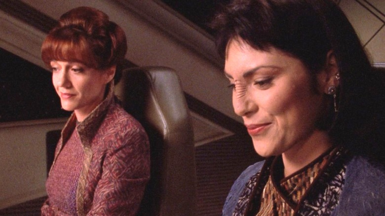 Ensign Ro and a Maquis fighter on Star Trek: The Next Generation