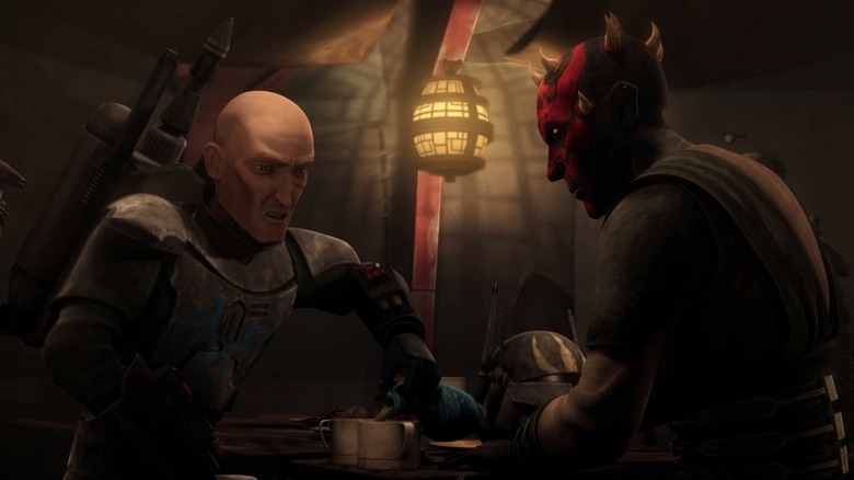 Viszla and Maul sharing tea