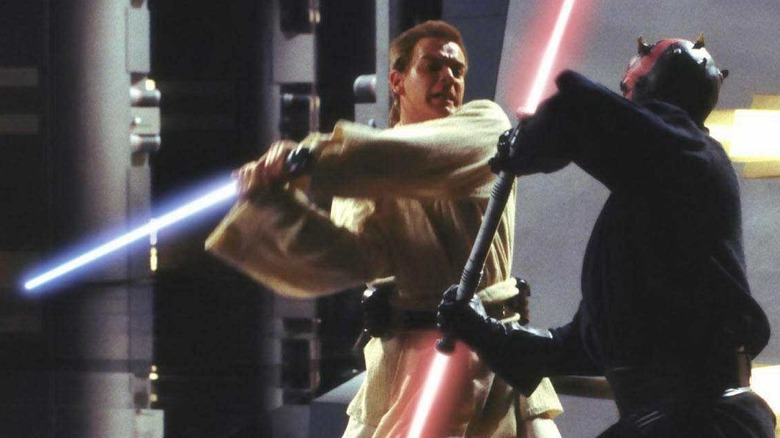 Obi-Wan and Maul duel on Naboo