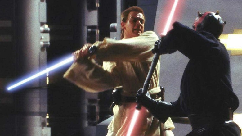 Obi-Wan and Maul duel on Naboo