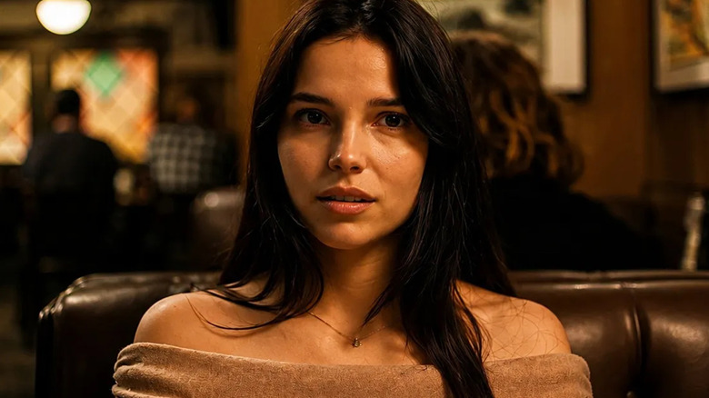 Nikki looking concerned in Obsession