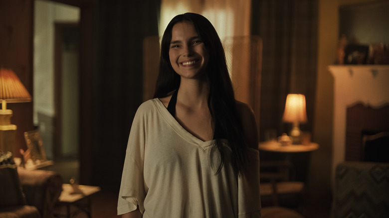 Inde Navarrette a Nikki smiling from ear to ear in Obsession