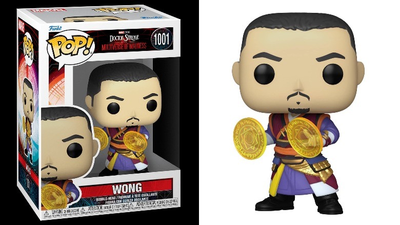 Images of the Wong Funko Pop from "Doctor Strange in the Multiverse of Madness"