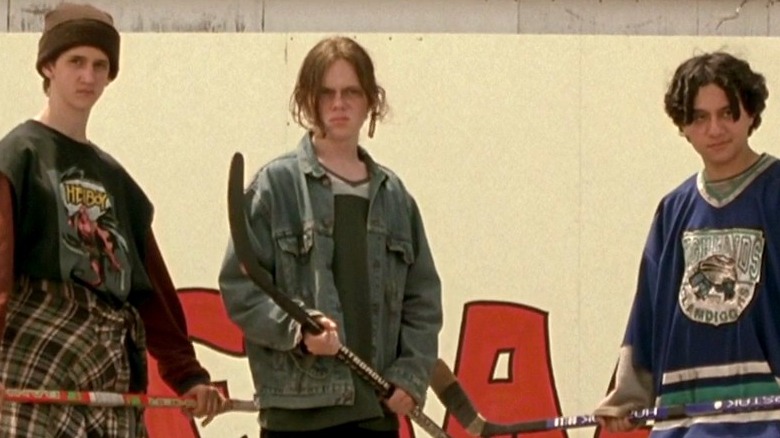 Barret Hackney, Jared Pfennigwerth, and Kitao Sakurai as the Stygian Triplets in "Dogma"