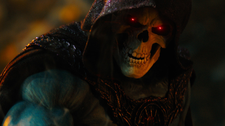 A surprisingly shredded Skeletor grimming in Masters of the Universe