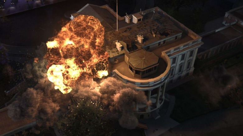 White House exploding