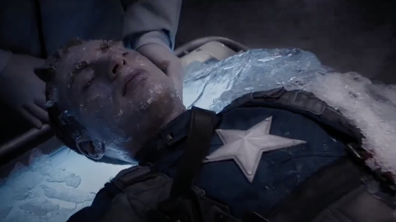 The Avengers 2012 Captain America Chris Evans frozen