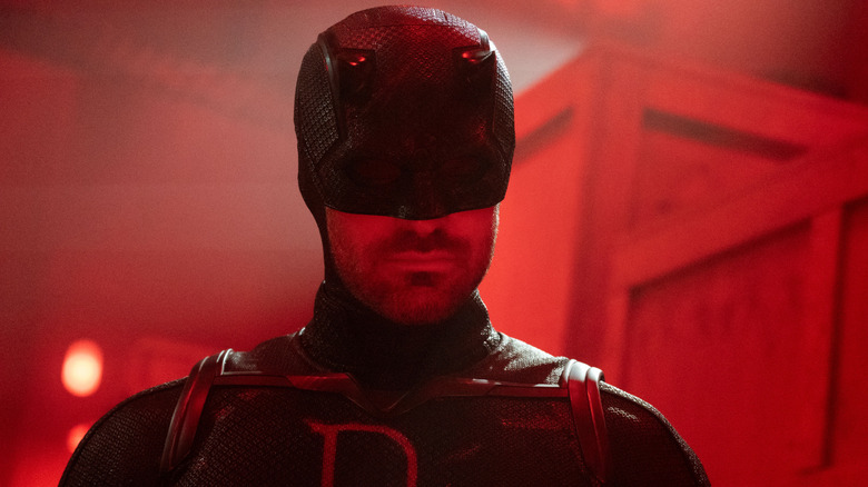 Daredevil bathed in red light in Daredevil: Born Again Season 2