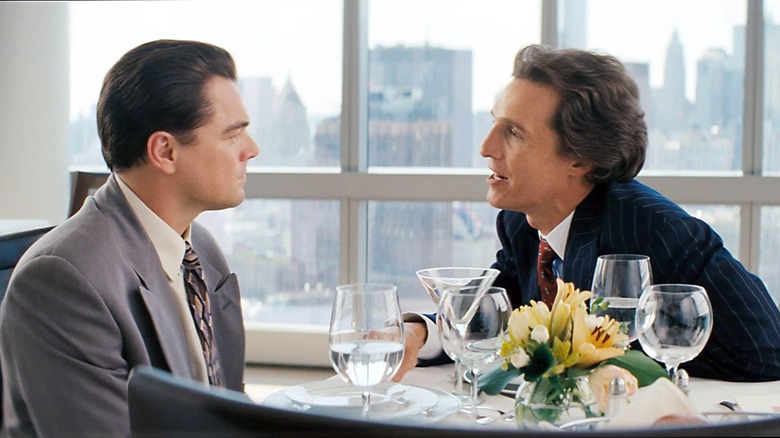 Leonardo DiCaprio and Matthew McConaughey in The Wolf of Wall Street