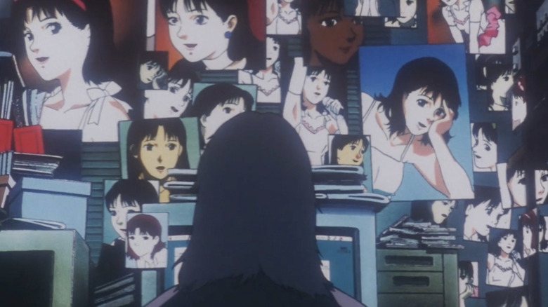 Perfect Blue Me-Mania's room filled with pictures of Mima