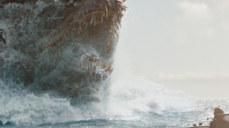 Titan X charging after a boat in Monarch: Legacy of Monsters